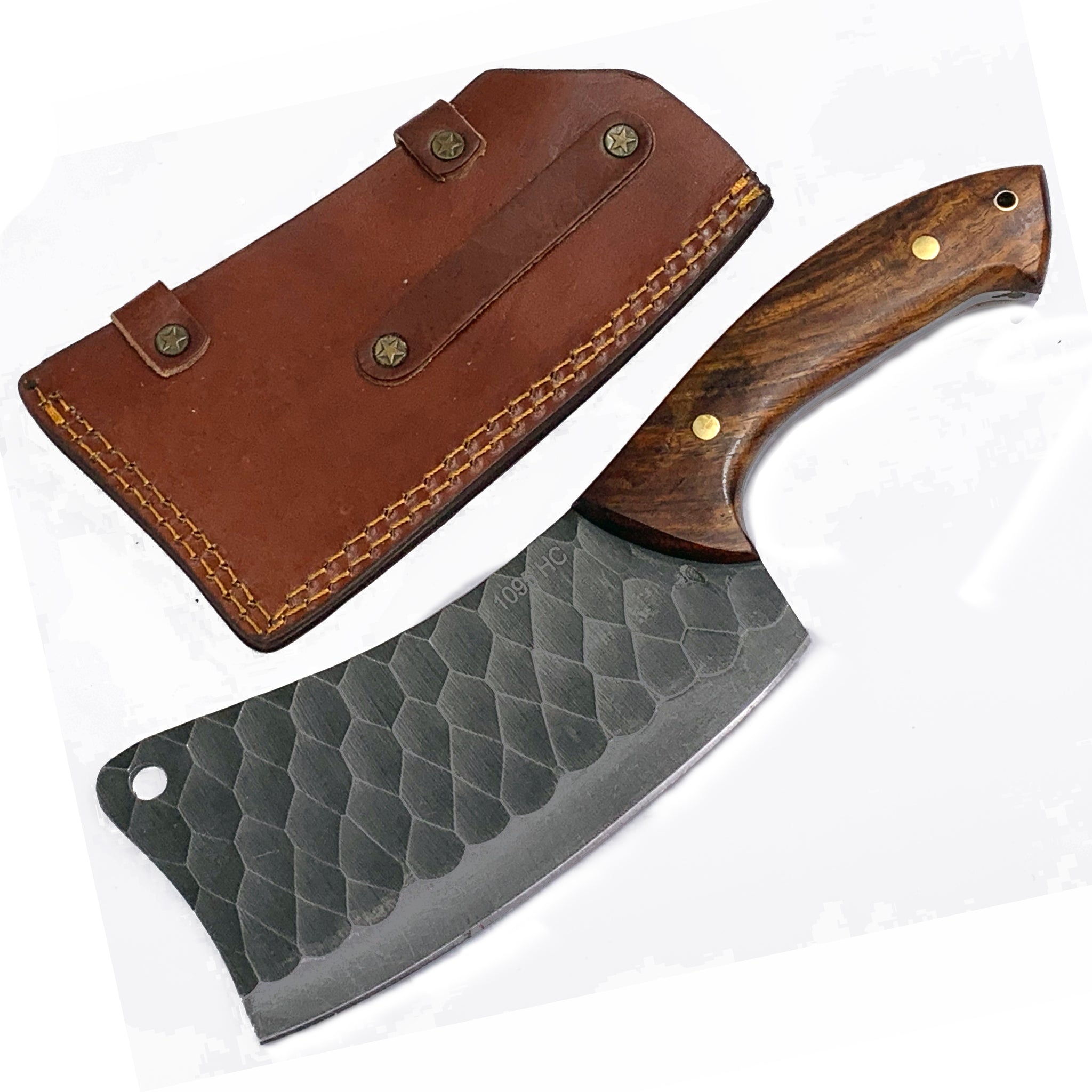 Hardwood Handle 12 Inch Meat Cleaver With 1095 High Carbon Steel Full Panther Wholesale