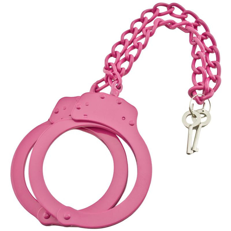 Pink Security Issue Leg Cuffs Forged From Solid Steel – Panther