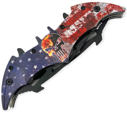 Tiger USA Rainbow Folding Knife Skulls – Panther Wholesale