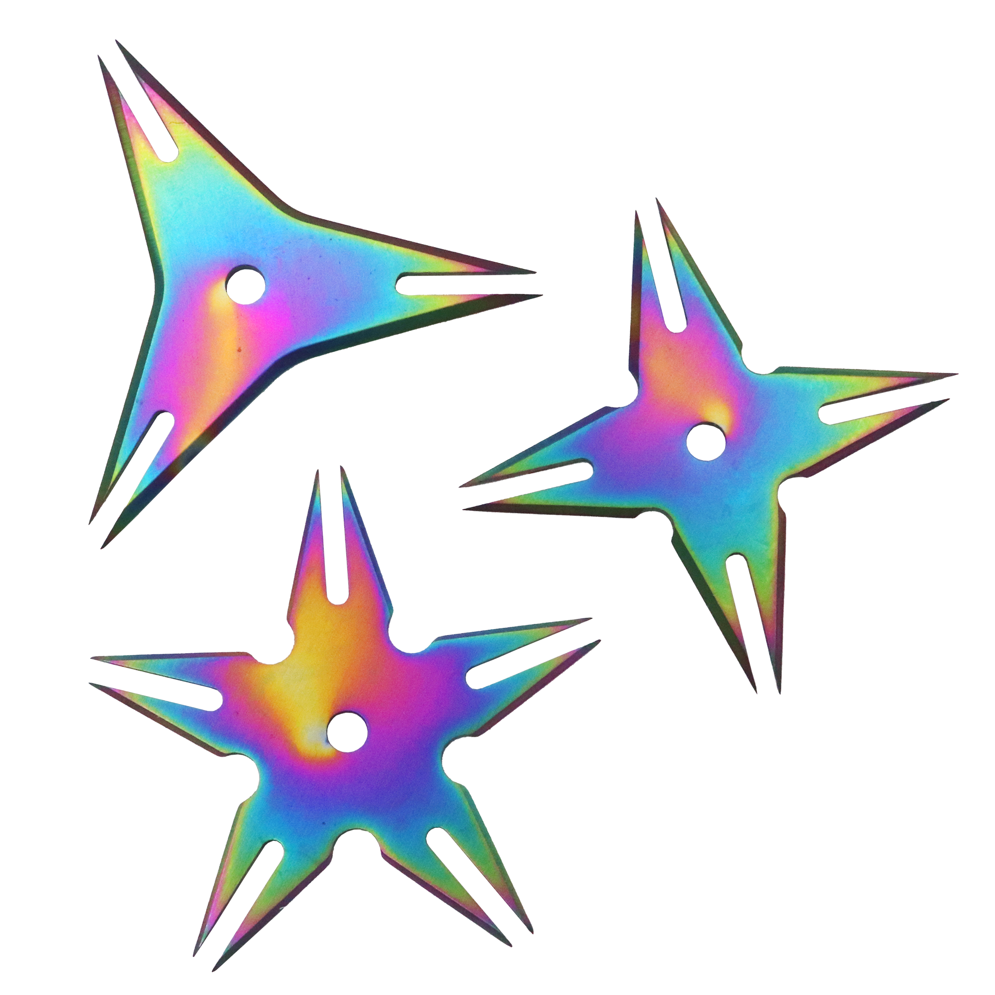 Rainbow Throwing Stars Set For Sale (4 Pieces)