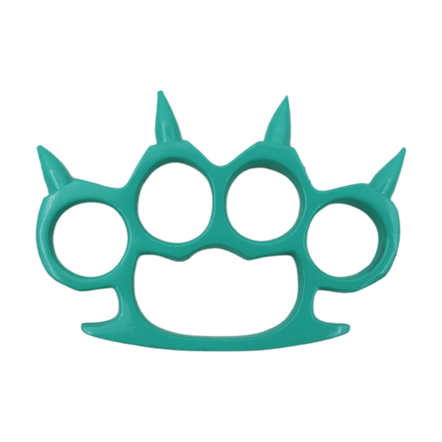 Spiked Solid Steal Knuckle Duster - Teal – Panther Wholesale