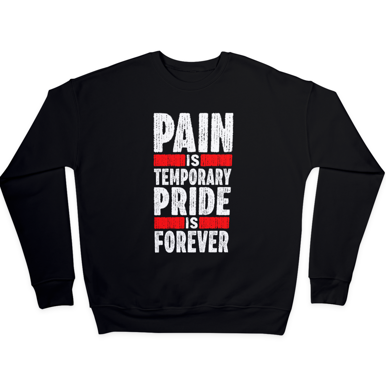 Pain is temporary womens motivational running sweatshirt