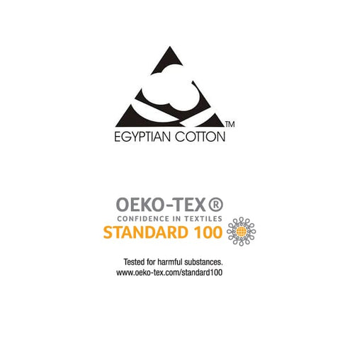 Egyptian cotton towel certification and Oeko-Tex Standard 100 logos