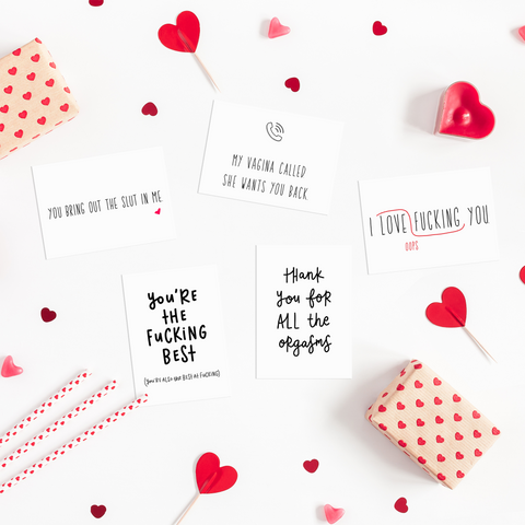 Tiny notes valentines day cards