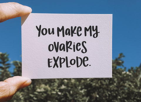 mini love cards tiny note cards you make my ovaries explode