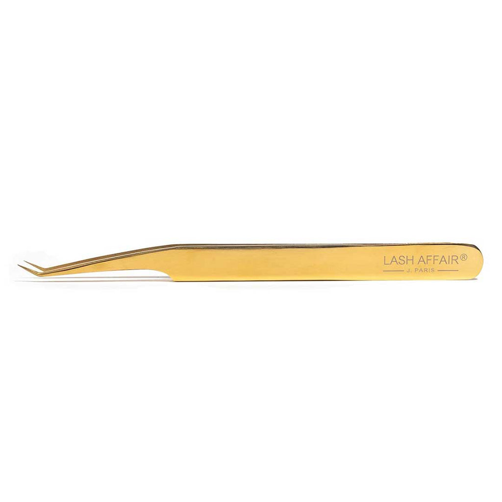 Miss eye d'or YELLOW GOLD JEWELRY TWEEZERS L-shaped 1日本Miss eye dor黄金美睫镊