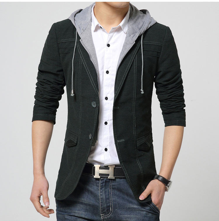 mens casual jacket hooded