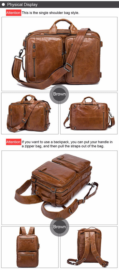 men's briefcase backpack convertible