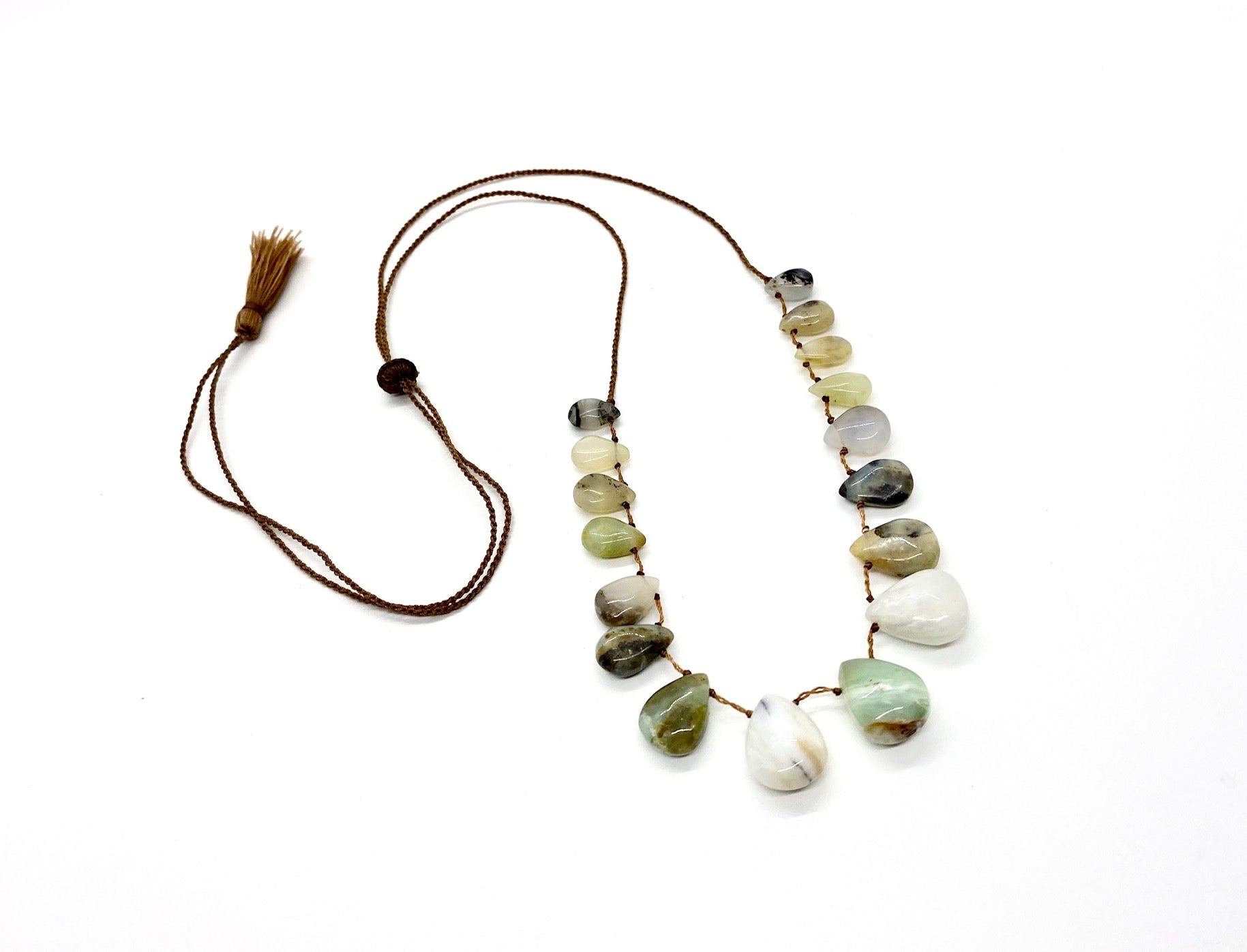 DENDRITIC OPAL TEARDROP NECKLACE