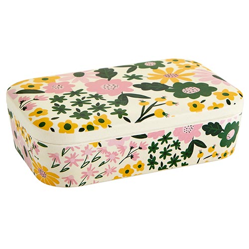 FLORAL BAMBOO LUNCH CONTAINER