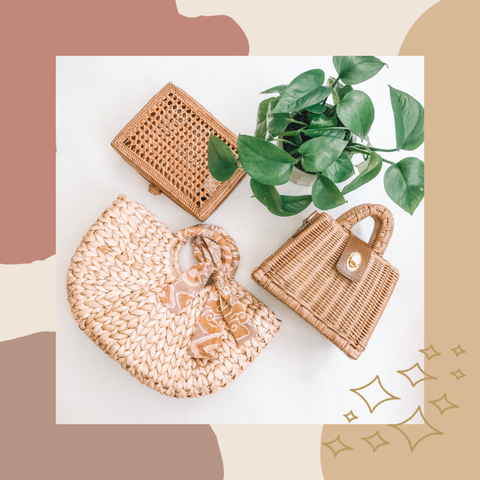 Handmade Rattan Beach Bag from Thailand