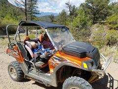 Grandma and granddaughter in the RZR at Texas Creek