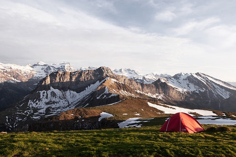 Backpacking in the high mountains