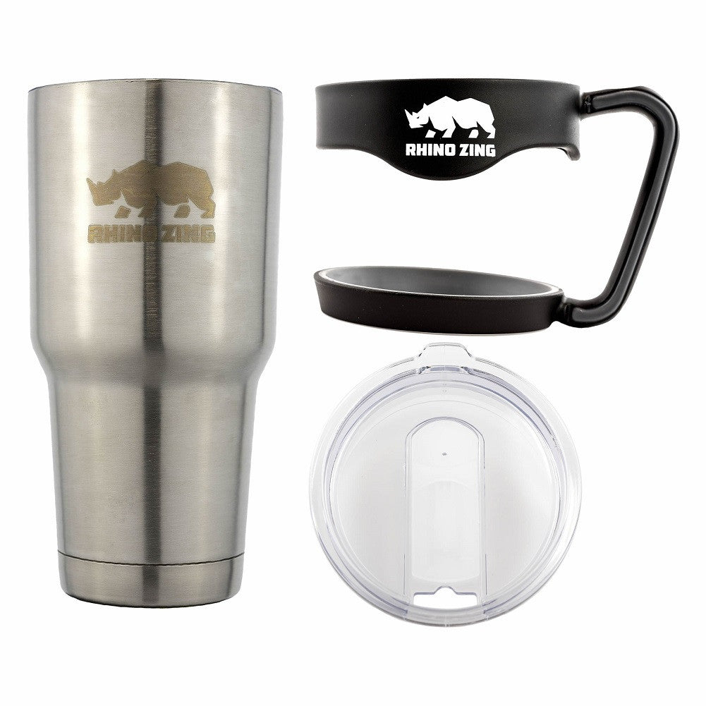 30 Oz Insulated Tumbler with Handle, Stainless Steel Travel Coffee