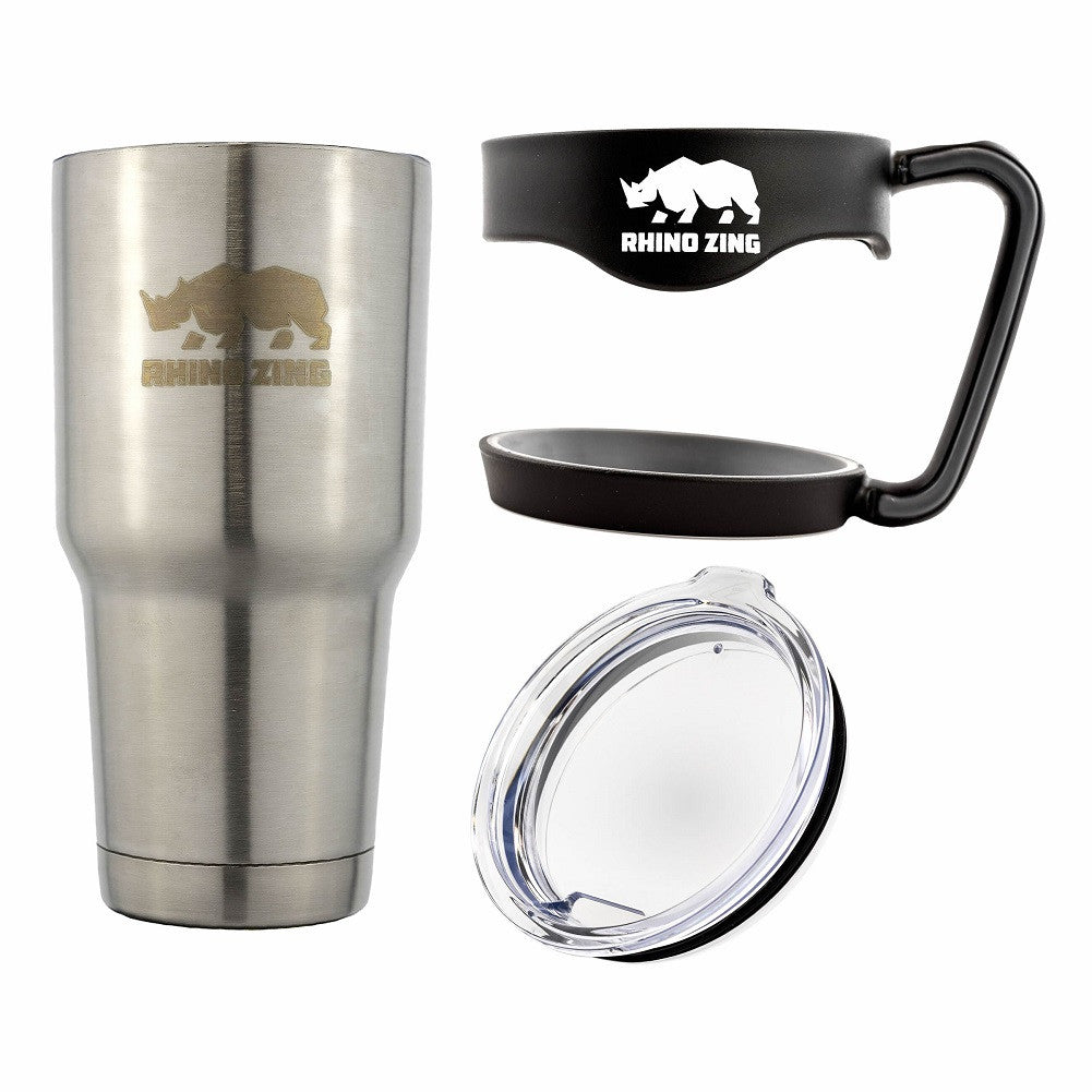 RTIC 20 oz Coffee Travel Mug with Lid and Handle, Stainless Steel