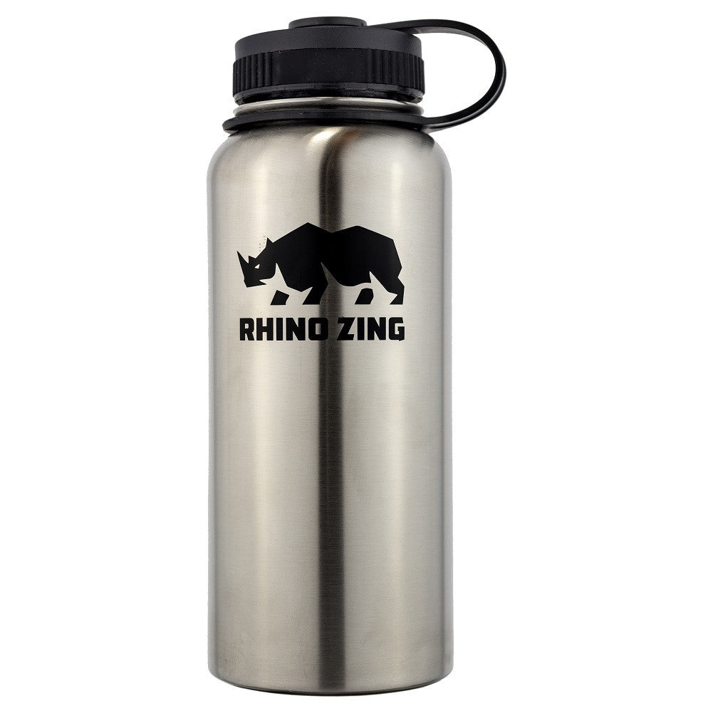 32 Oz Growler Stainless Steel Water Bottle w/Sleeve and Wide Mouth Sta 