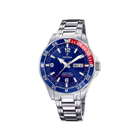 Men's Automatic Watch with Blue Dial