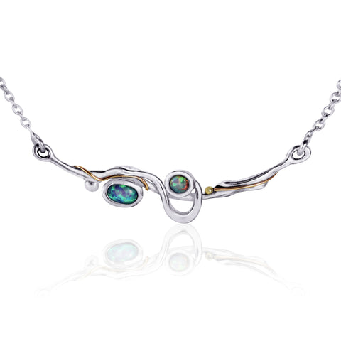 Silver Opalite Flowing Necklace