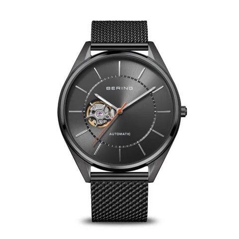 men's black Bering automatic watch
