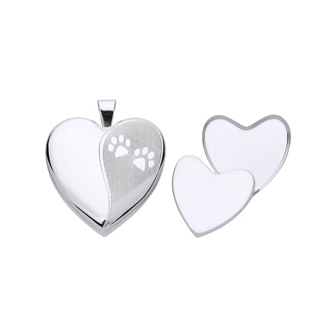 Silver Pet Memorial Heart Locket Jewellery Ian Dunford