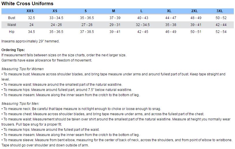 Sizing Chart – Avida Healthwear Inc.