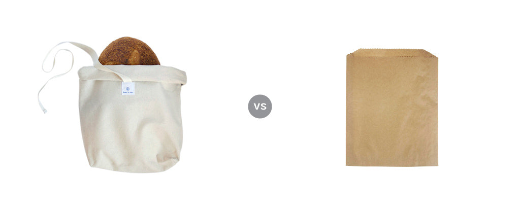 reusable cloth cotton bread bag