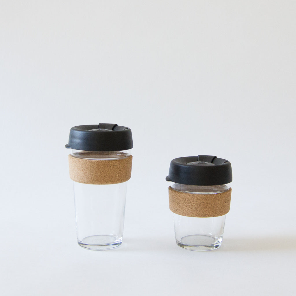 glass reusable coffee cup