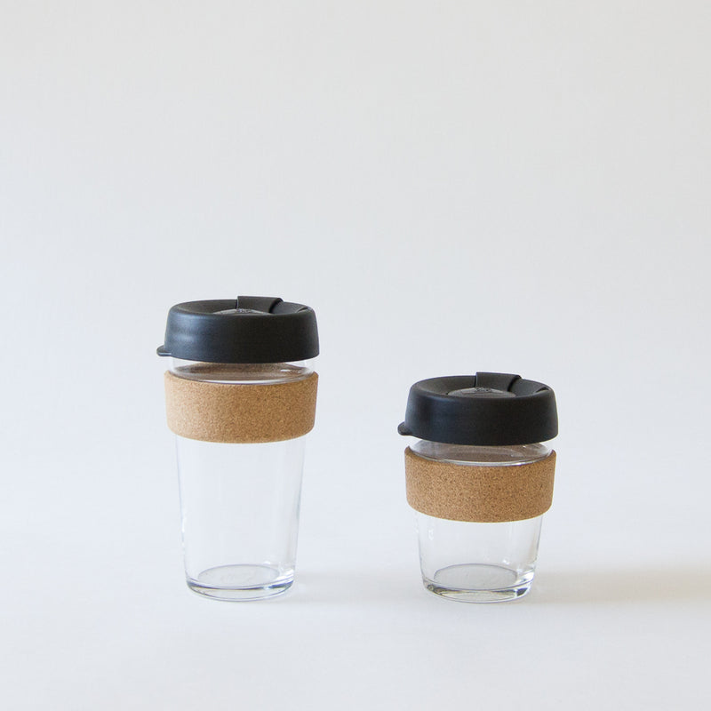 glass coffee tumbler with lid