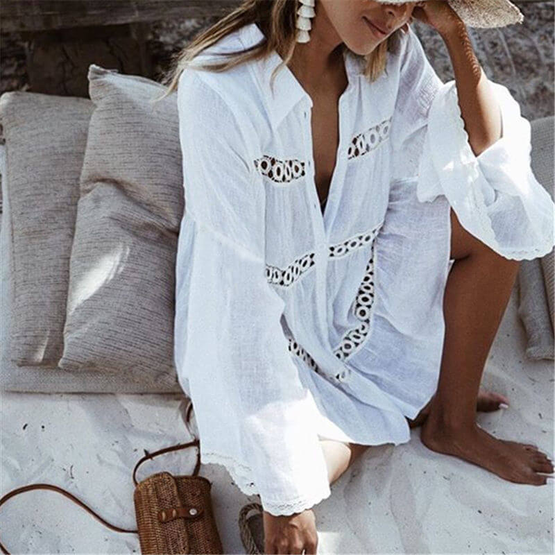 cotton shirt beach cover up