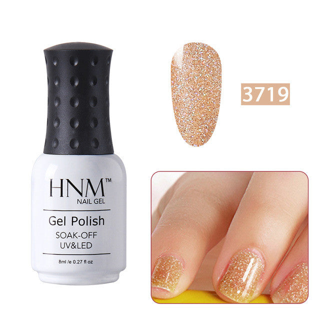 Hnm 46 Bling Neon Colors Nail Polish Long Lasting Nail