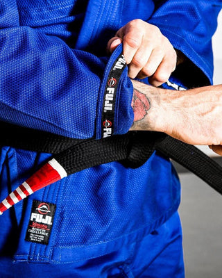 Premium Pearl Weave BJJ Belt Blue