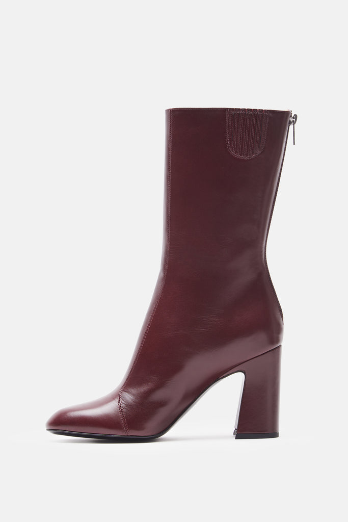 High Ankle Boot - Burgundy – The Line