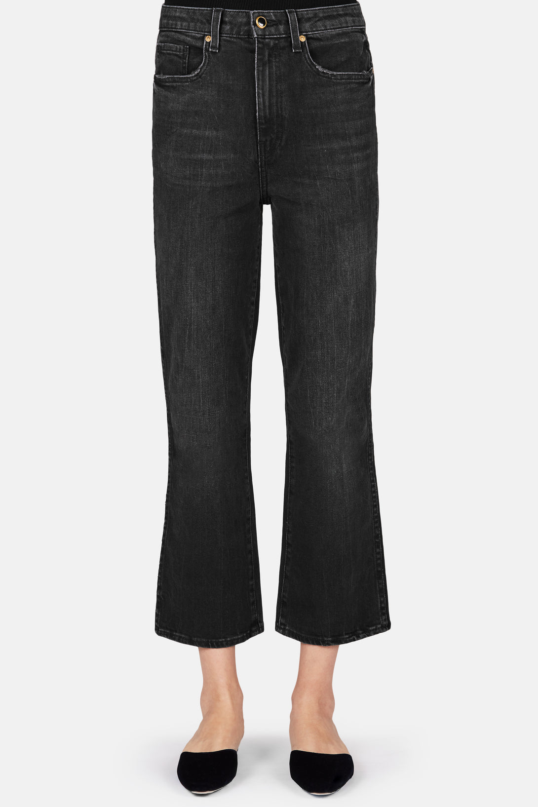 Benny Cropped Flare Jean Vintage Black The Line