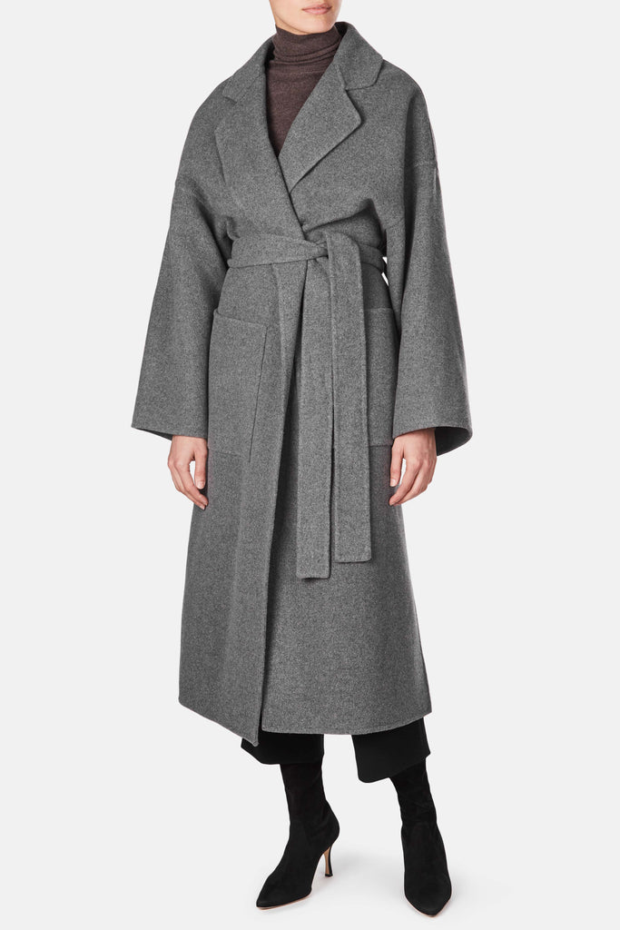 Double Face Wool Coat - Grey – The Line