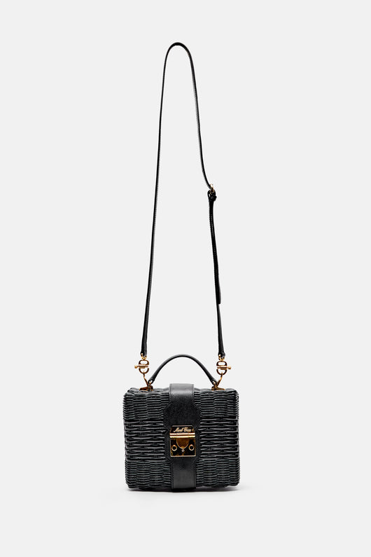 rattan bag black