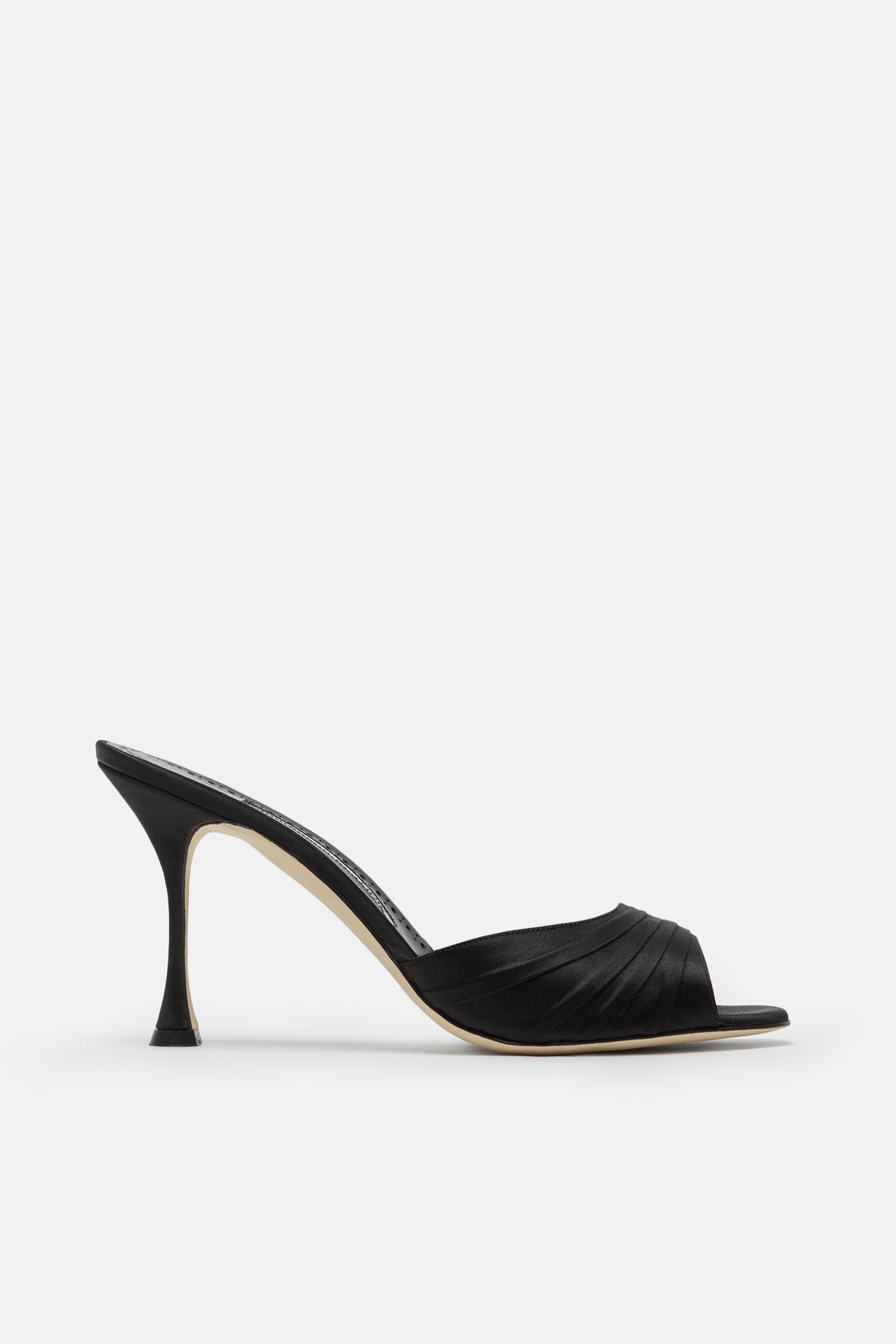 Ustria Open Toe Mule - Black – The Line