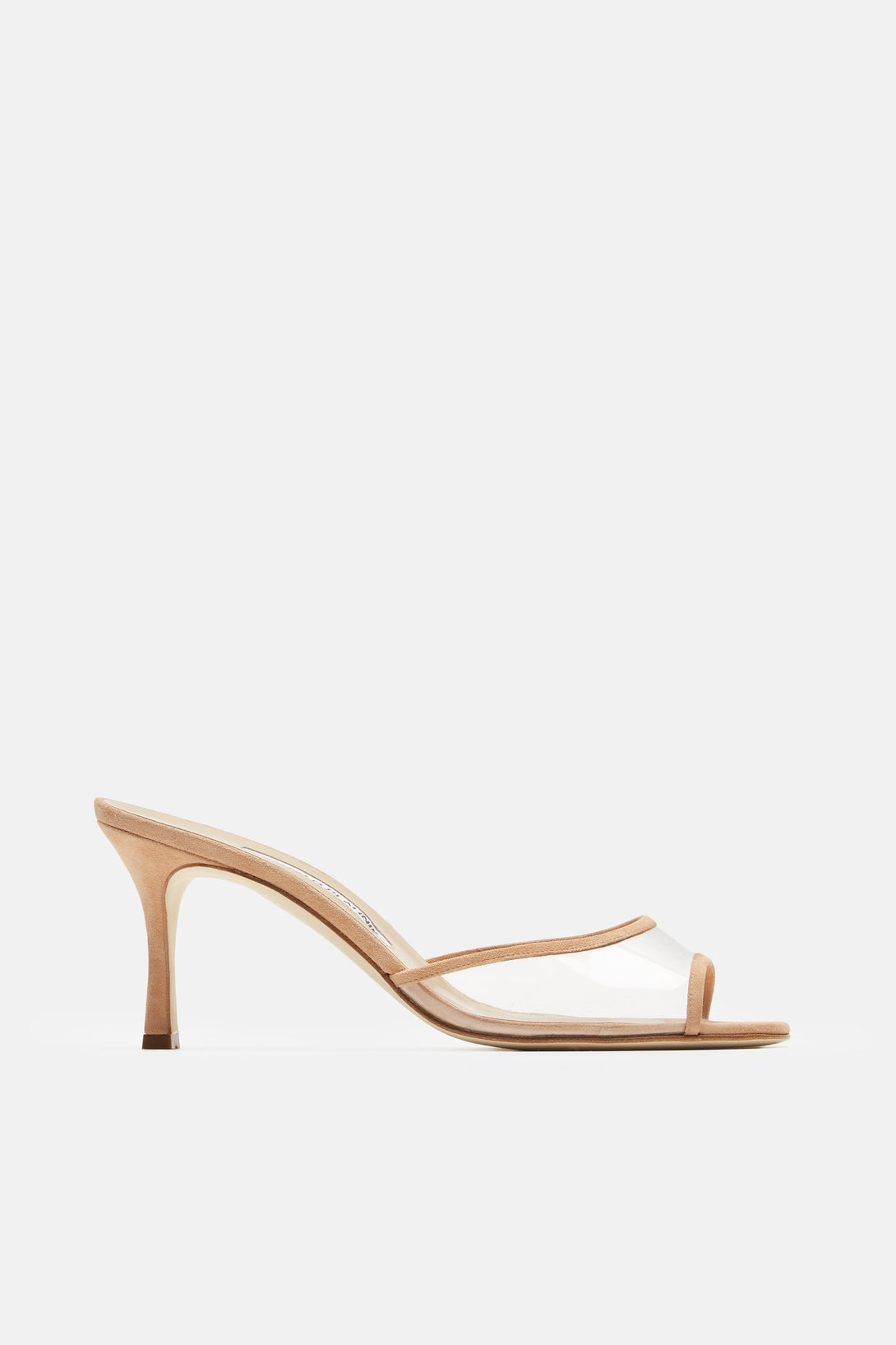 nude slide heels