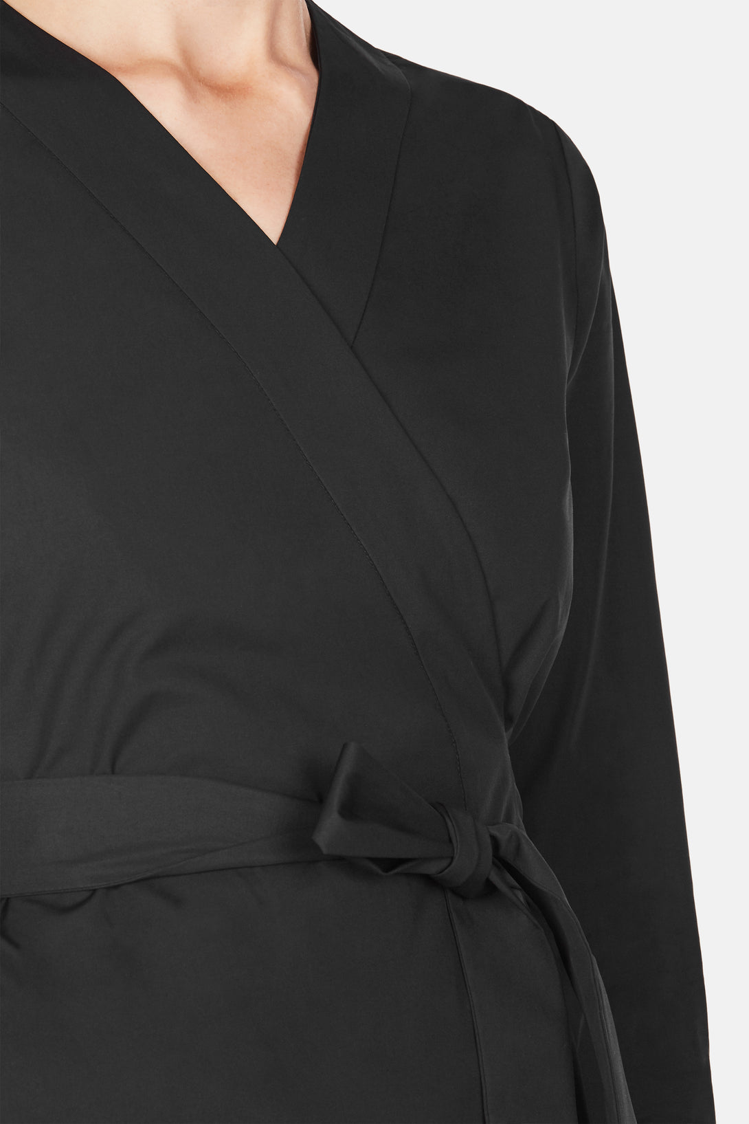 Dress 70 Belted Wrap Dress - Black – The Line