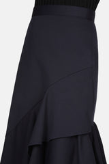Cotton Gabardine Skirt - Navy – The Line
