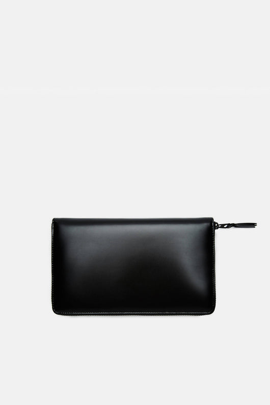 Very Black Long Zip Around Wallet – The Line