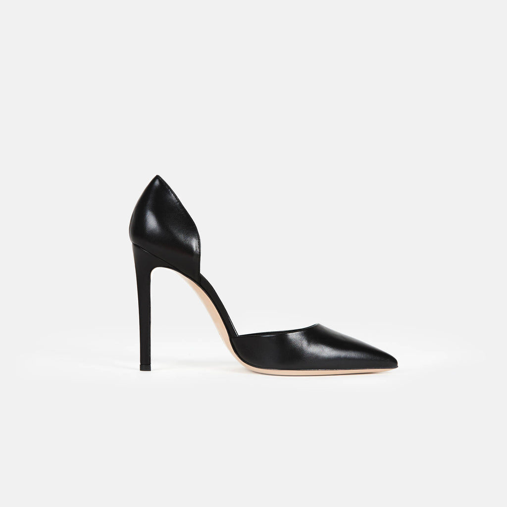D'orsay Heel - Black Leather – The Line