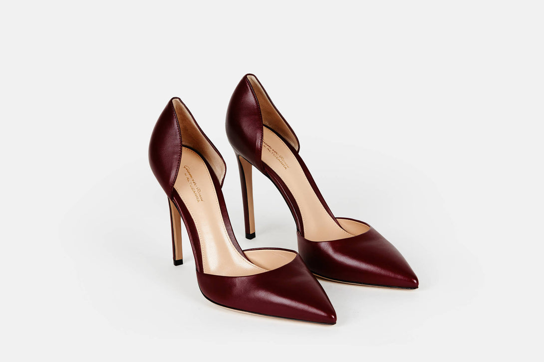 D'orsay Heel - Burgundy Leather – The Line