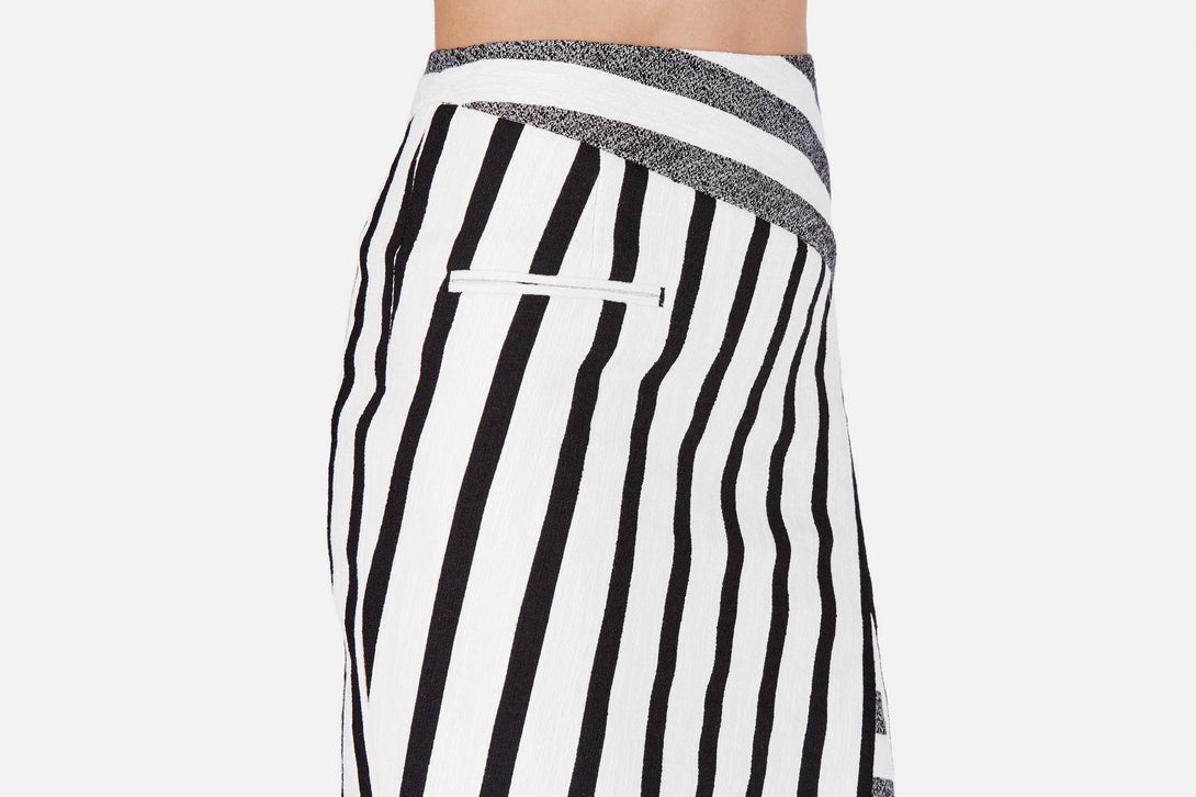 Arcadia Skirt - Black Blanket Stripe – The Line