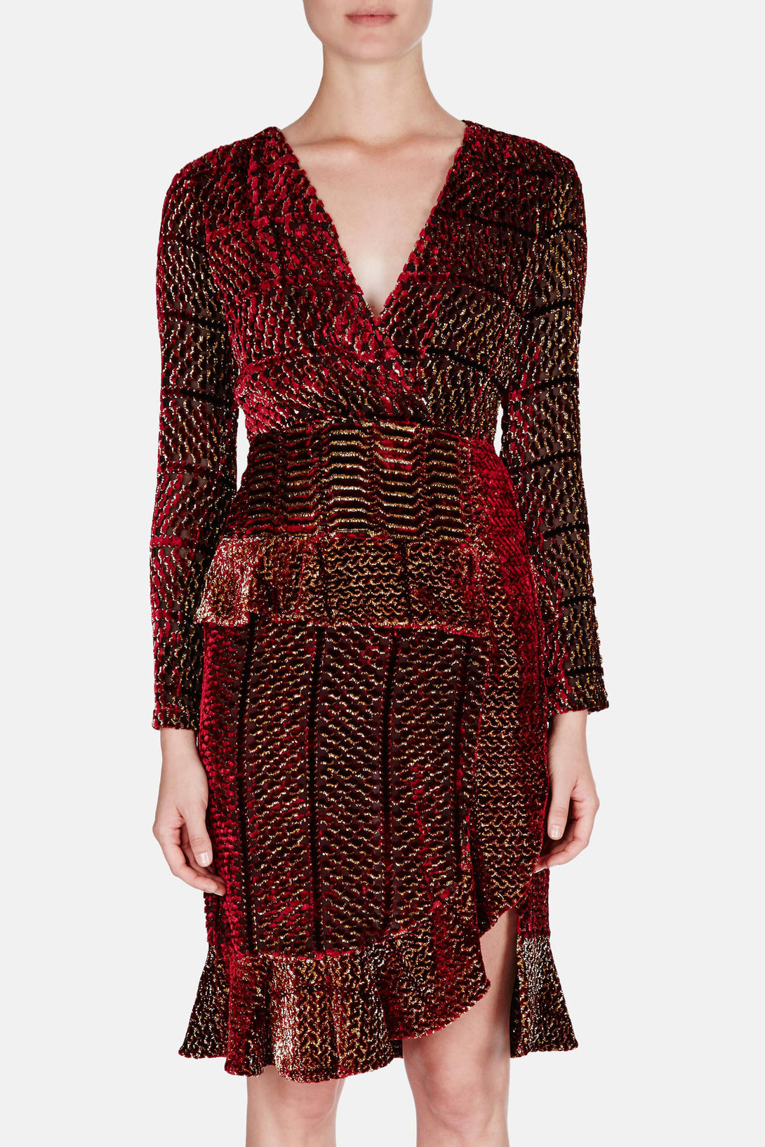 Farley Dress - Red Golden Tibetan – The Line