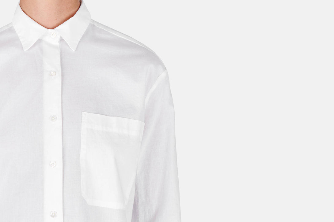 Classic Boyfriend Shirt - White – The Line