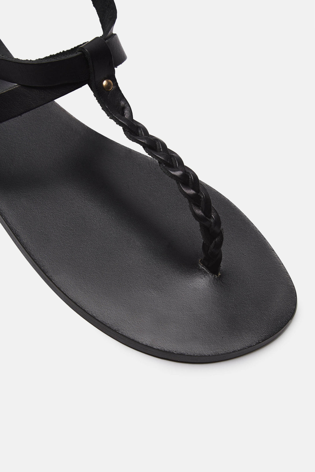 Louise Sandal - Black Vachetta – The Line