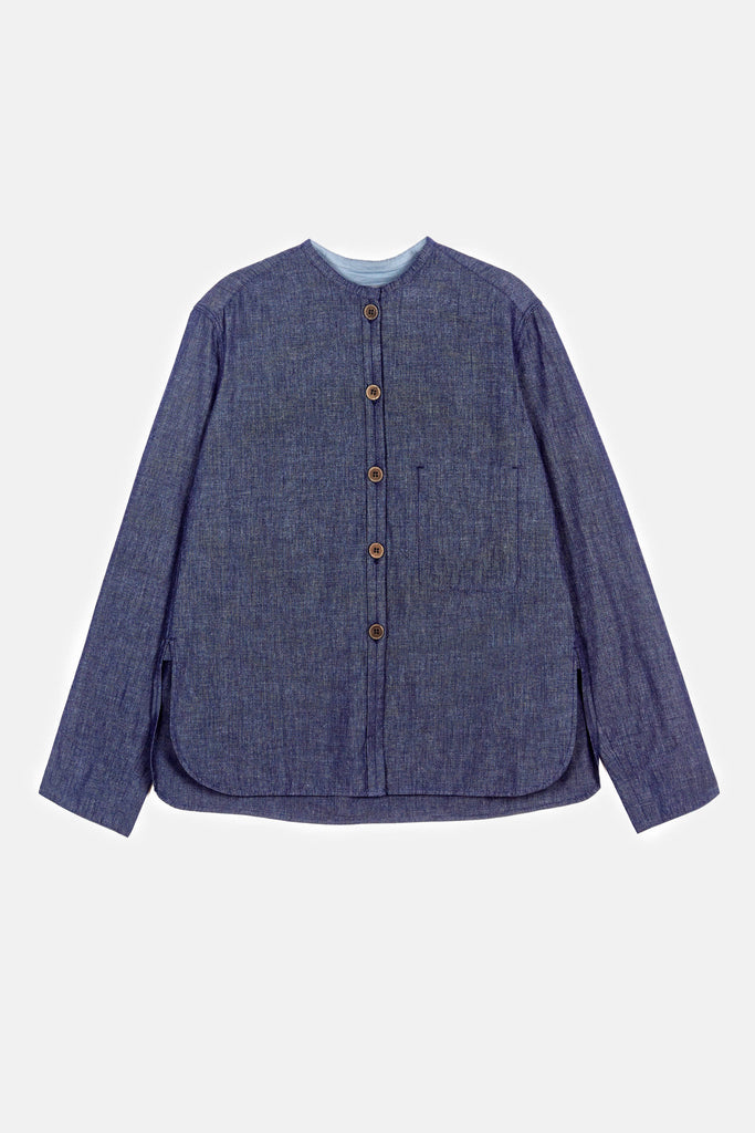 Officer Collar Shirt 2 - Indigo Blue – The Line