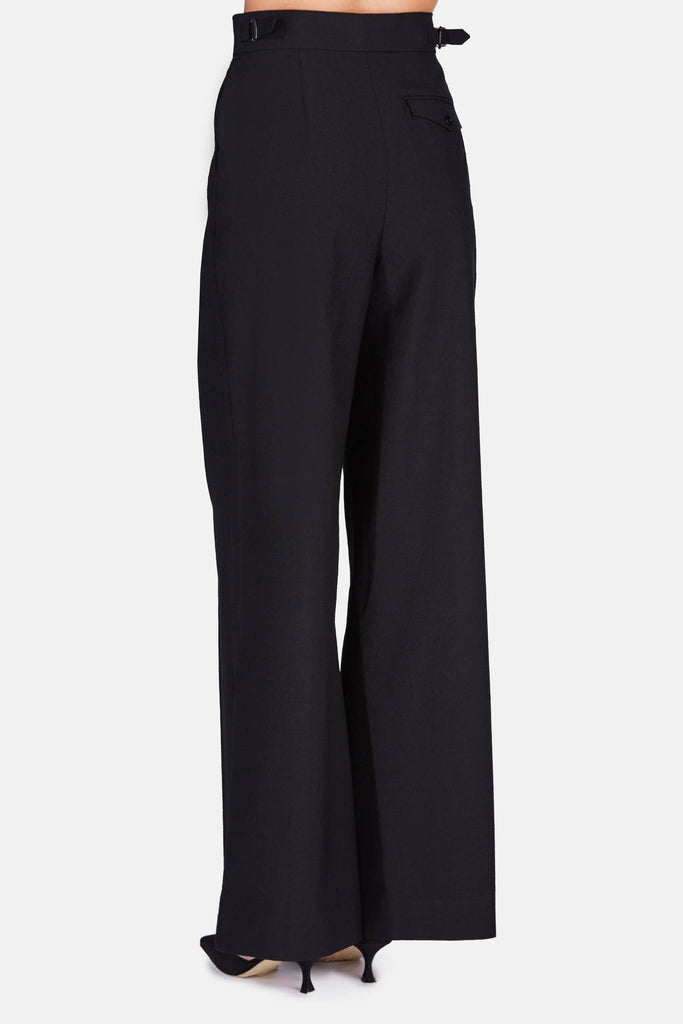 Two-Pleated Pants - Black – The Line