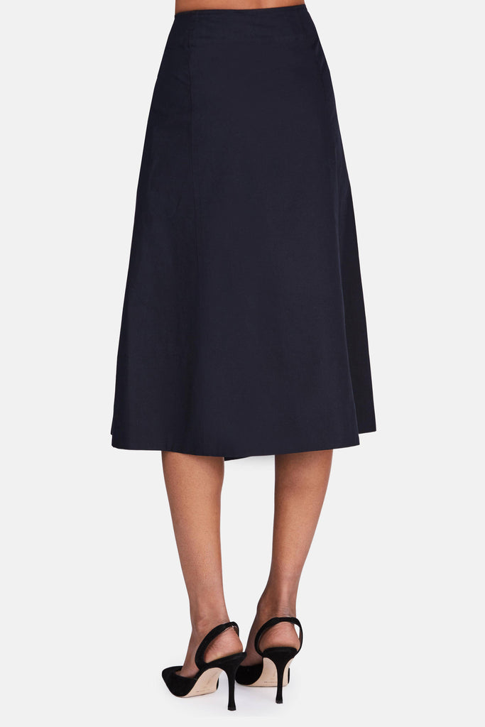 Wrapover Skirt - Midnight Blue – The Line