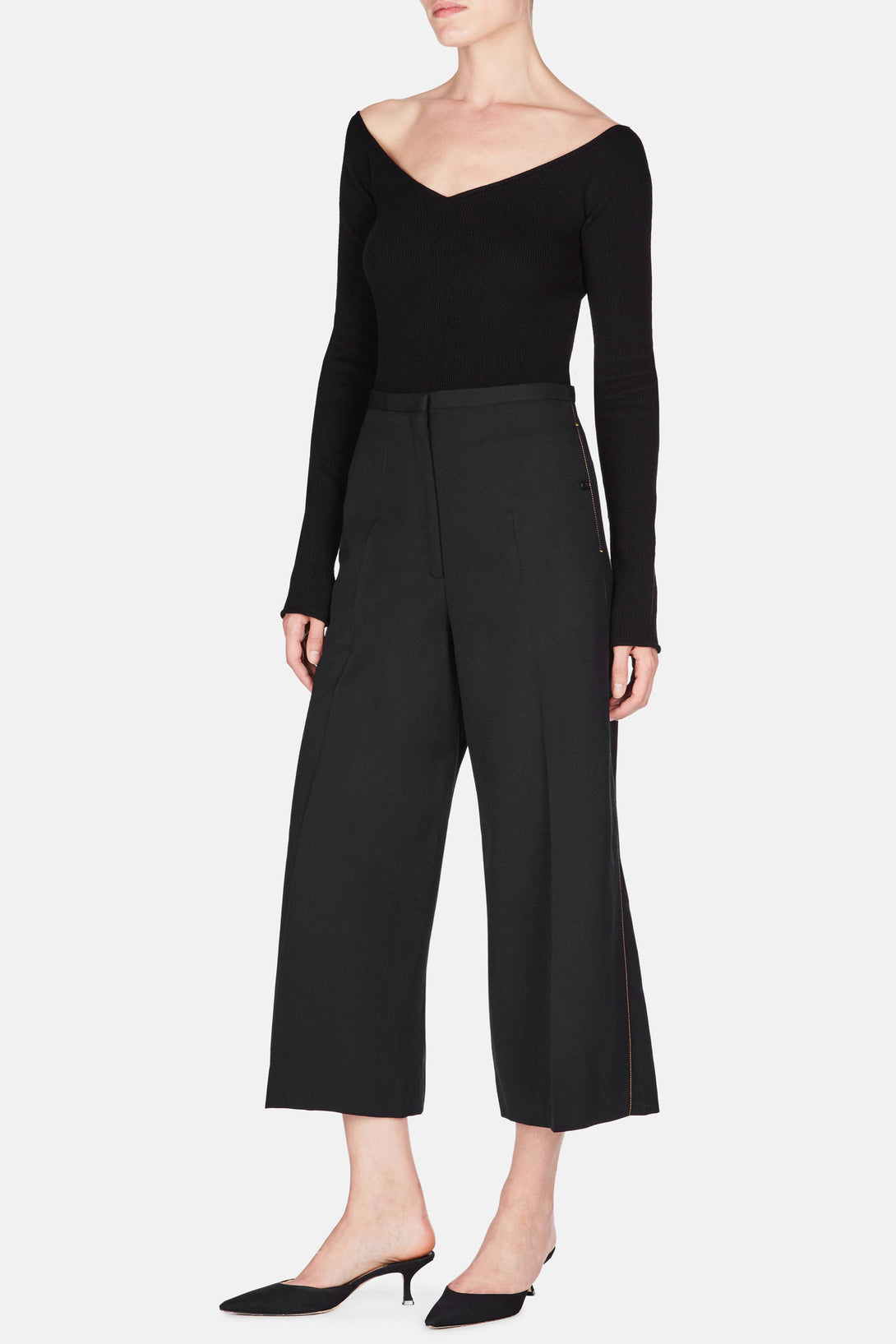 Large Pants Cropped - Black – The Line